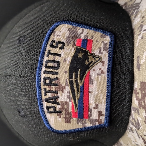 New Era,NFL Patriots Men's Black/Tan Camo Fitted Hat,Size L. - Picture 3 of 9